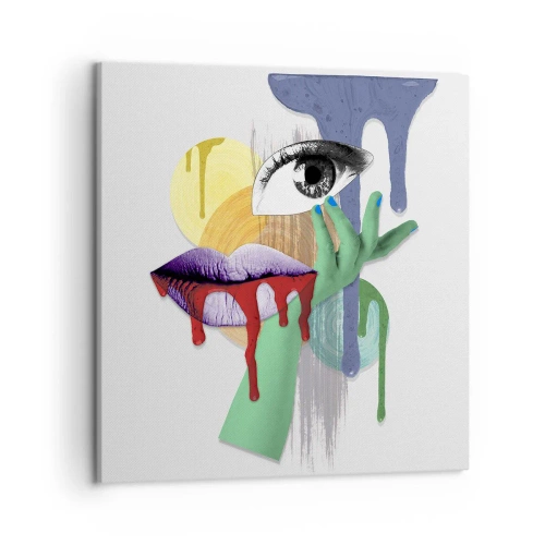 Canvastavla - Bild på duk - Rekonstruerad porträtt - 50x50 cm