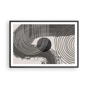 Affisch i svart ram - Ovalen vinner - 91x61 cm