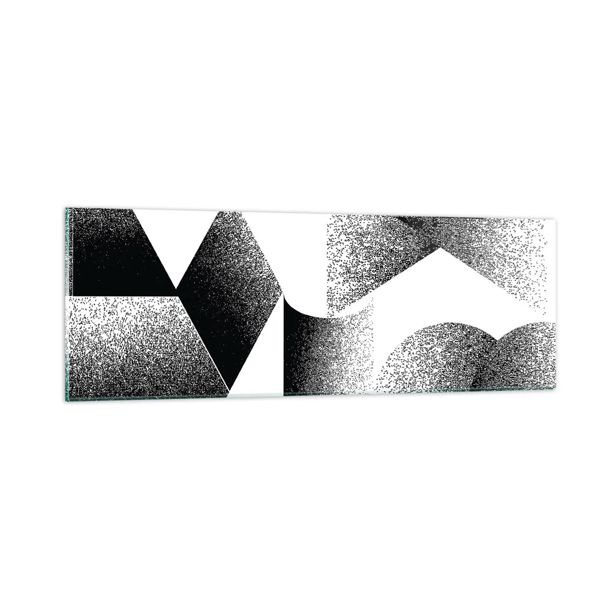 Glastavla - Bild på glas - Vinklar och ovaler - 90x30 cm