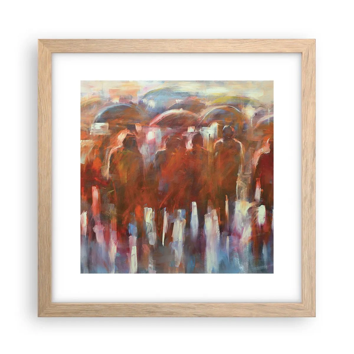 Affisch i ram av ljusek - Jämna i regn och dimma - 30x30 cm