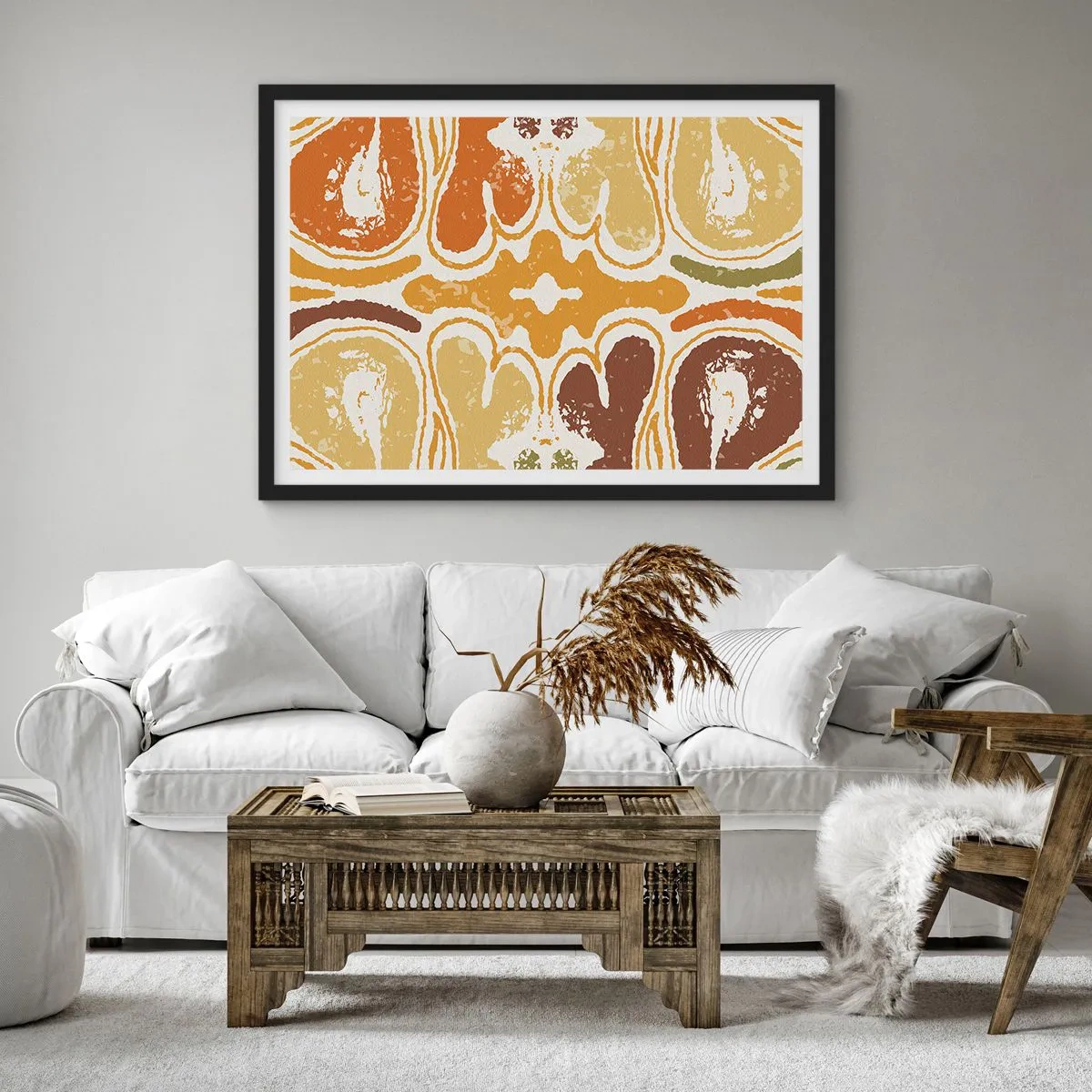 Affisch i svart ram - Sentimental abstraktion - 100x70 cm