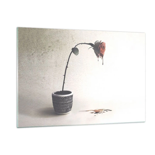 Glastavla - Bild på glas - Rosa dolorosa - 120x80 cm