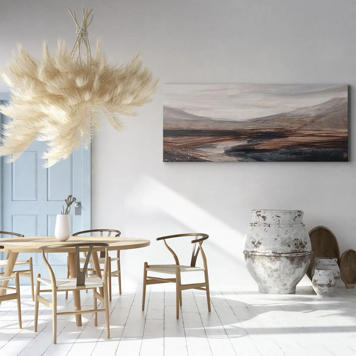 Canvastavla - Bild på duk - Fridfull dal - 160x50 cm