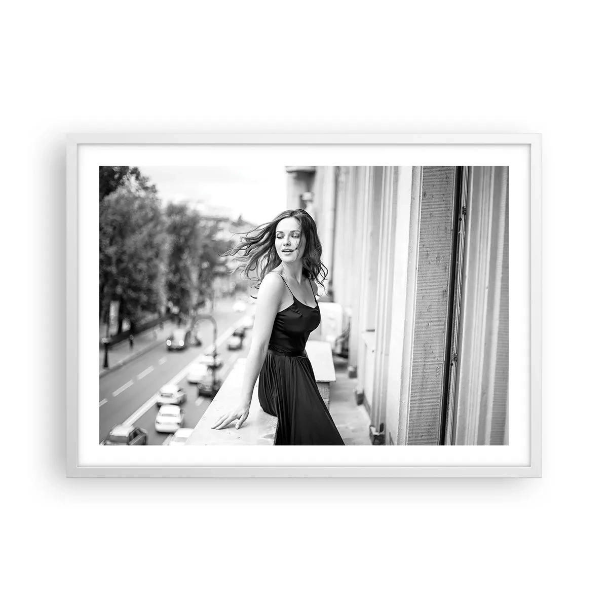 Affisch i vit ram - Säkert en Parisbo - 70x50 cm