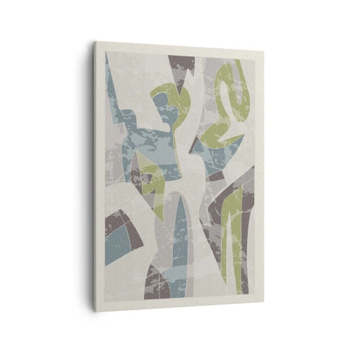 Canvastavla - Bild på duk - Komposition bakom glas - 50x70 cm