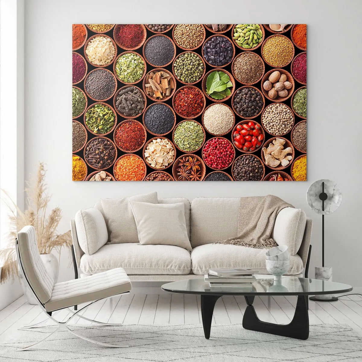 Glastavla - Bild på glas - Världens alla smaker - 100x70 cm