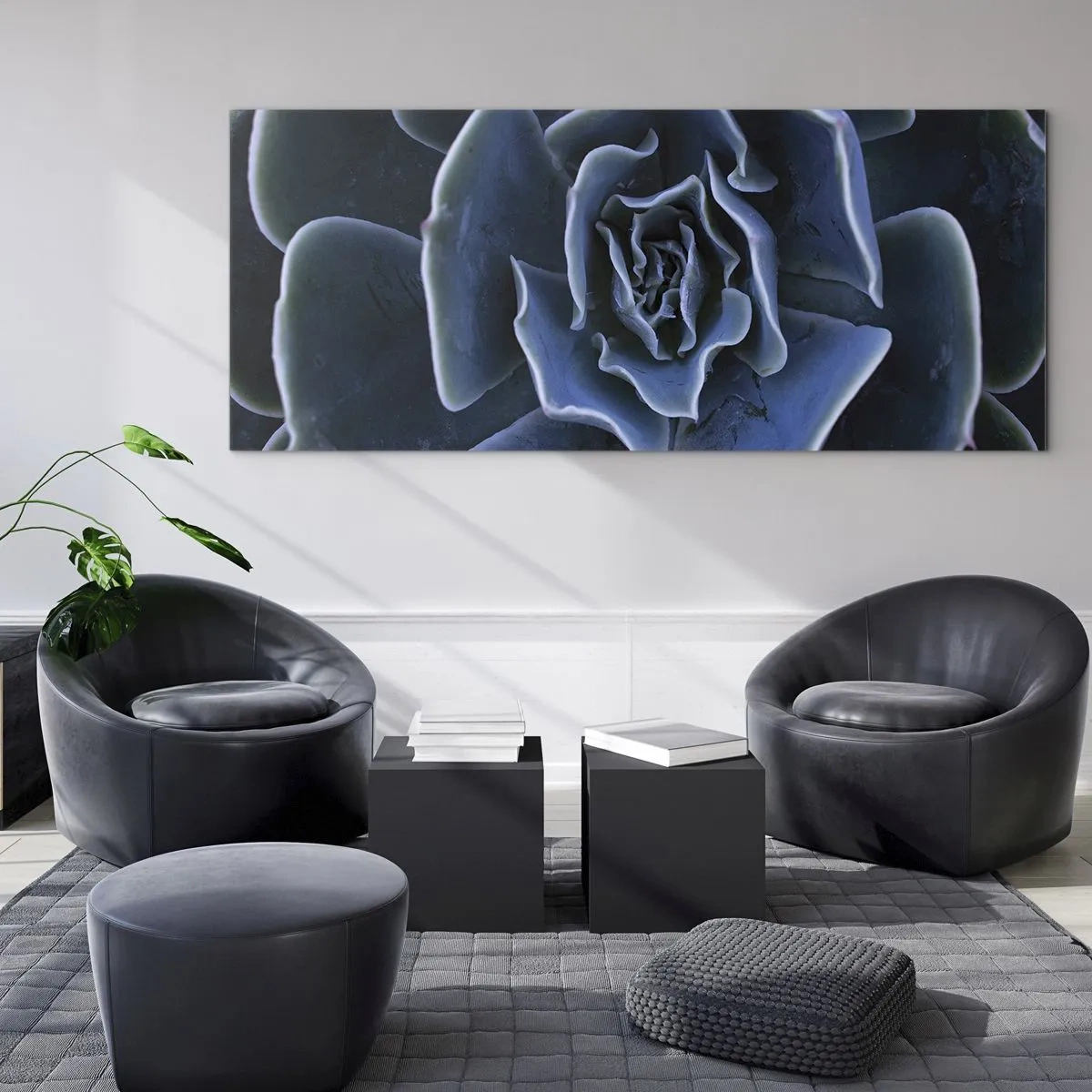 Glastavla - Bild på glas - Öknens blomma - 120x50 cm