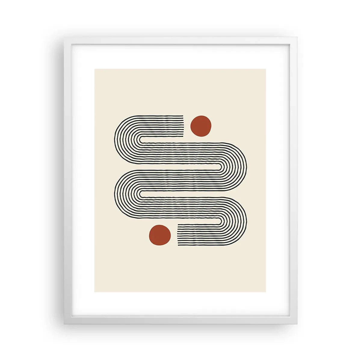 Affisch i vit ram - från början till slutet - 40x50 cm