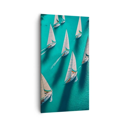 Canvastavla - Bild på duk - Tävla med vinden - 55x100 cm