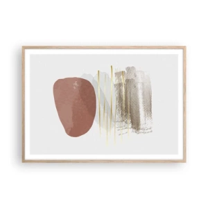 Affisch i ram av ljusek - Abstrakt pelargång - 100x70 cm