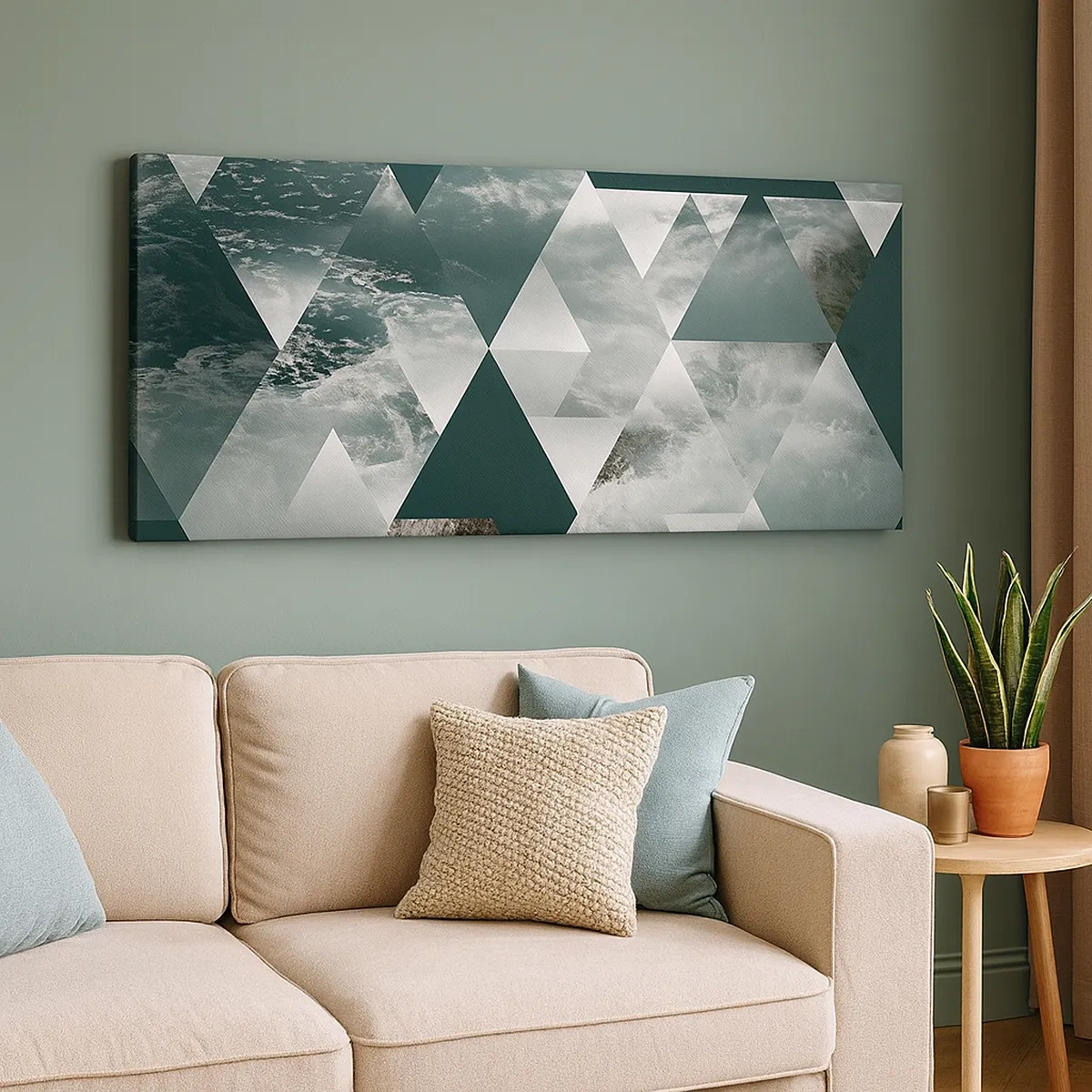 Canvastavla - Bild på duk - Kristallperspektiv - 30x30 cm