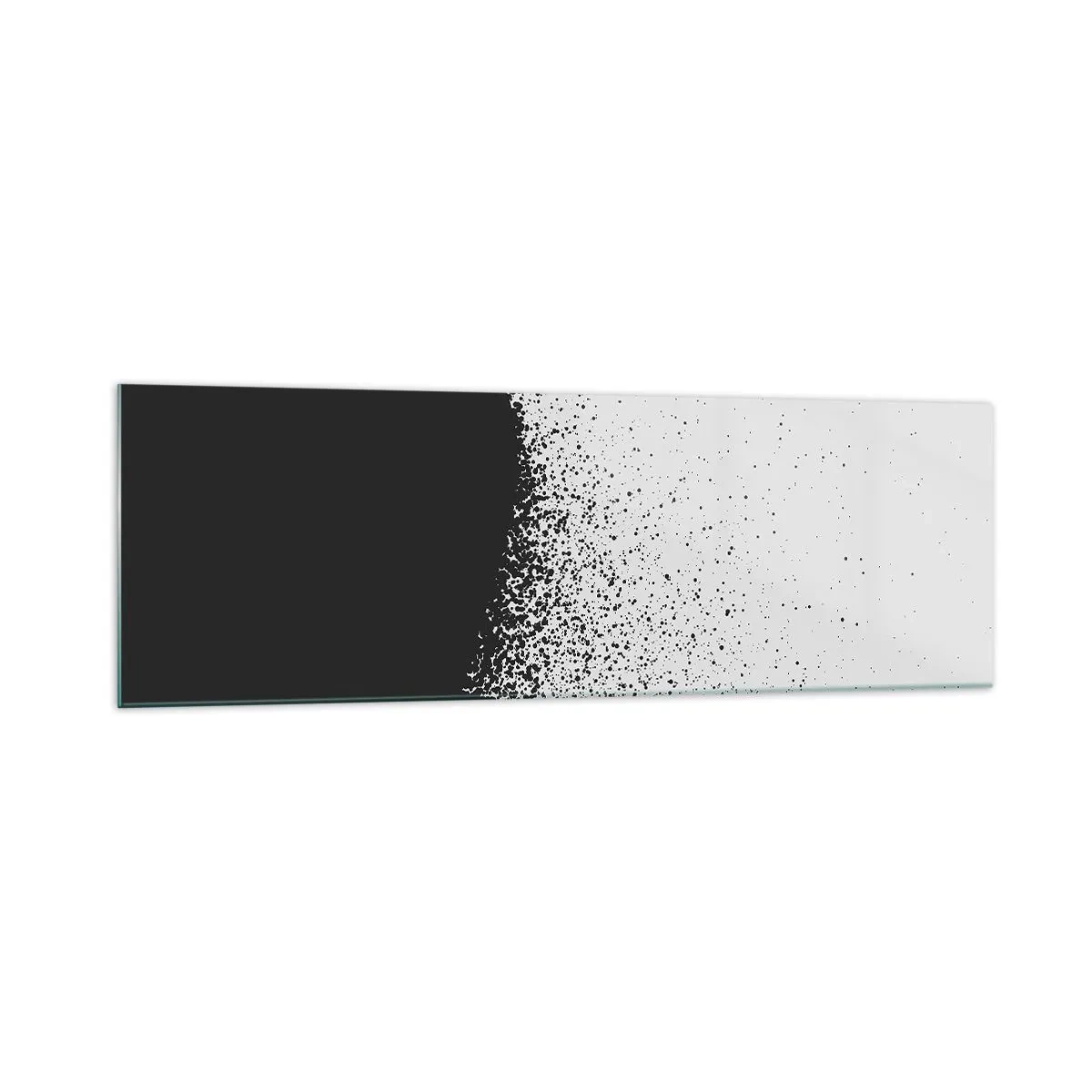 Glastavla - Bild på glas - Partiklarnas rörelse - 160x50 cm