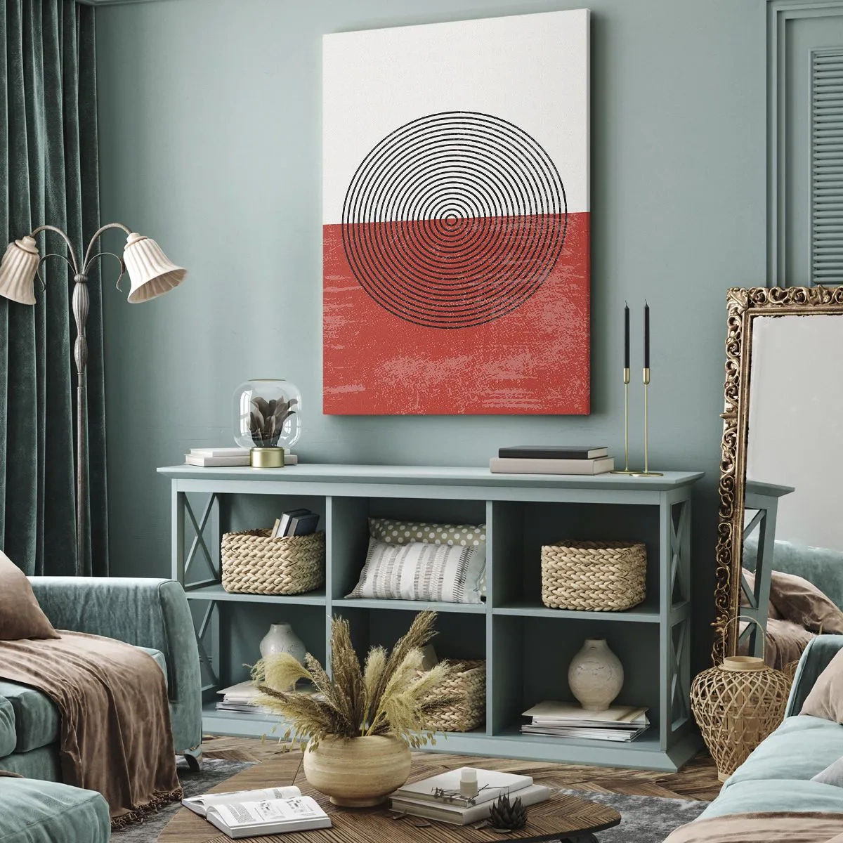Canvastavla - Bild på duk - Mitt i prick - 50x70 cm
