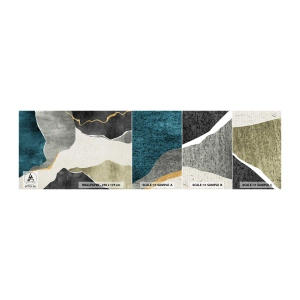 Provbit av självhäftande fototapet Deluxe Sticker - Mosaikkomposition med en guldtråd - Abstraktionism, Art déco, Bit - 100x30 cm