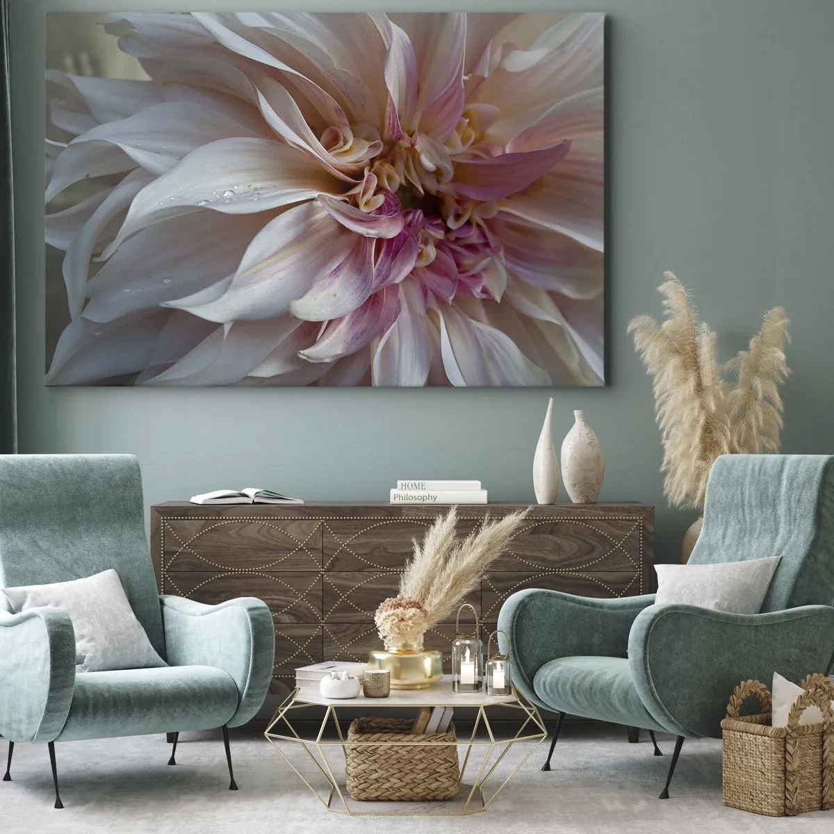 Canvastavla - Bild på duk - Blommande friskhet - 100x70 cm