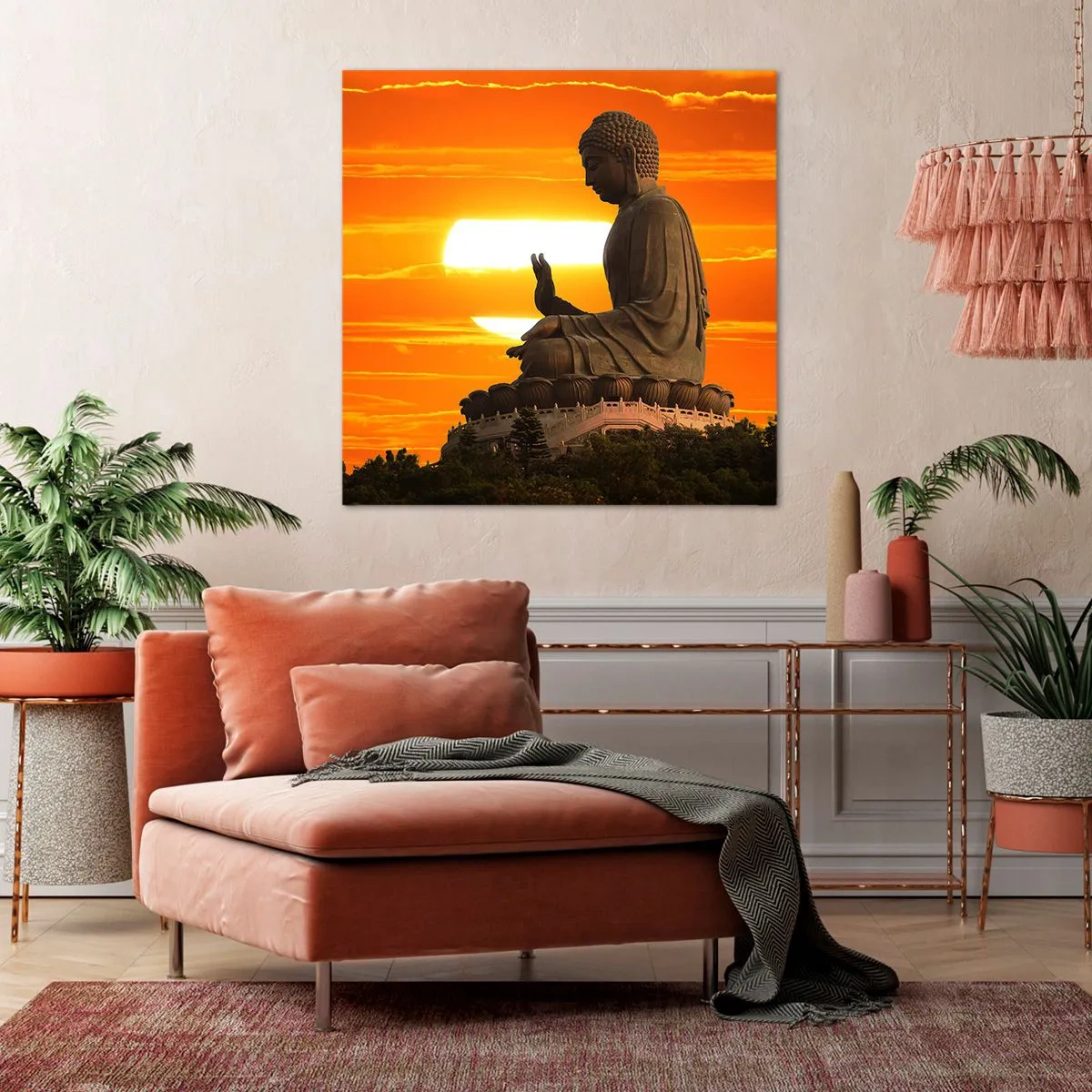 Canvastavla - Bild på duk - Utan rädsla för världen - 50x50 cm