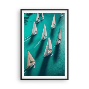 Affisch i svart ram - Tävla med vinden - 61x91 cm