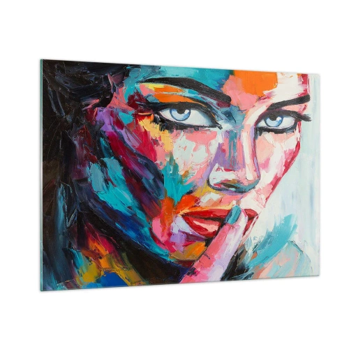 Glastavla - Bild på glas - Vår första hemlighet - 100x70 cm