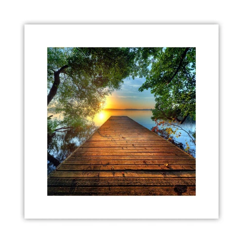 Affisch - Sakta ner, sätt dig - 30x30 cm