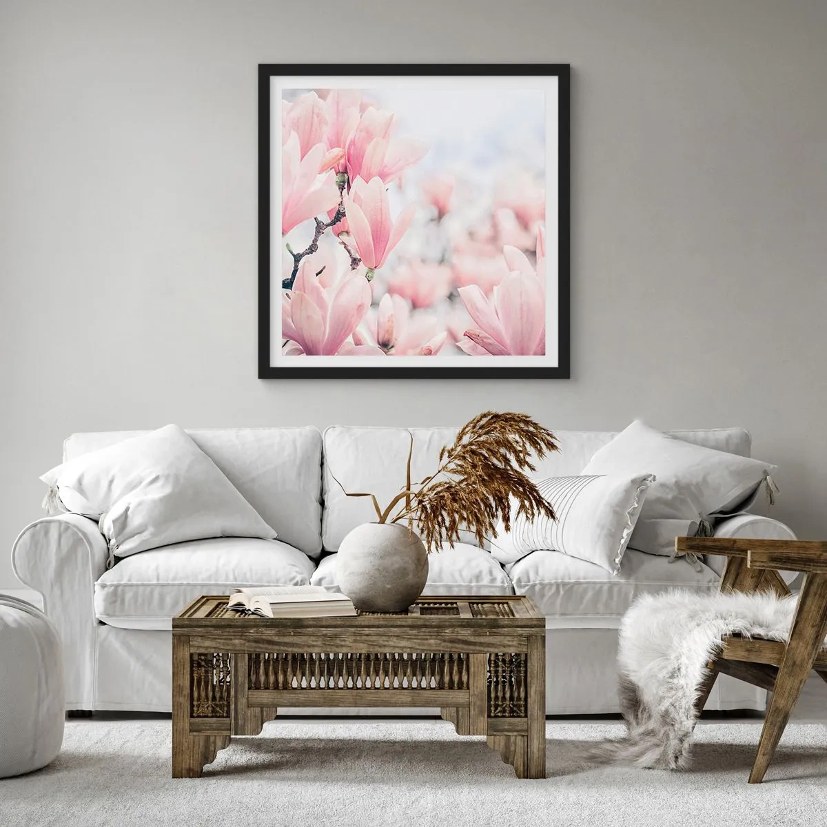 Affisch i svart ram - Perfekt subtilitet - 60x60 cm