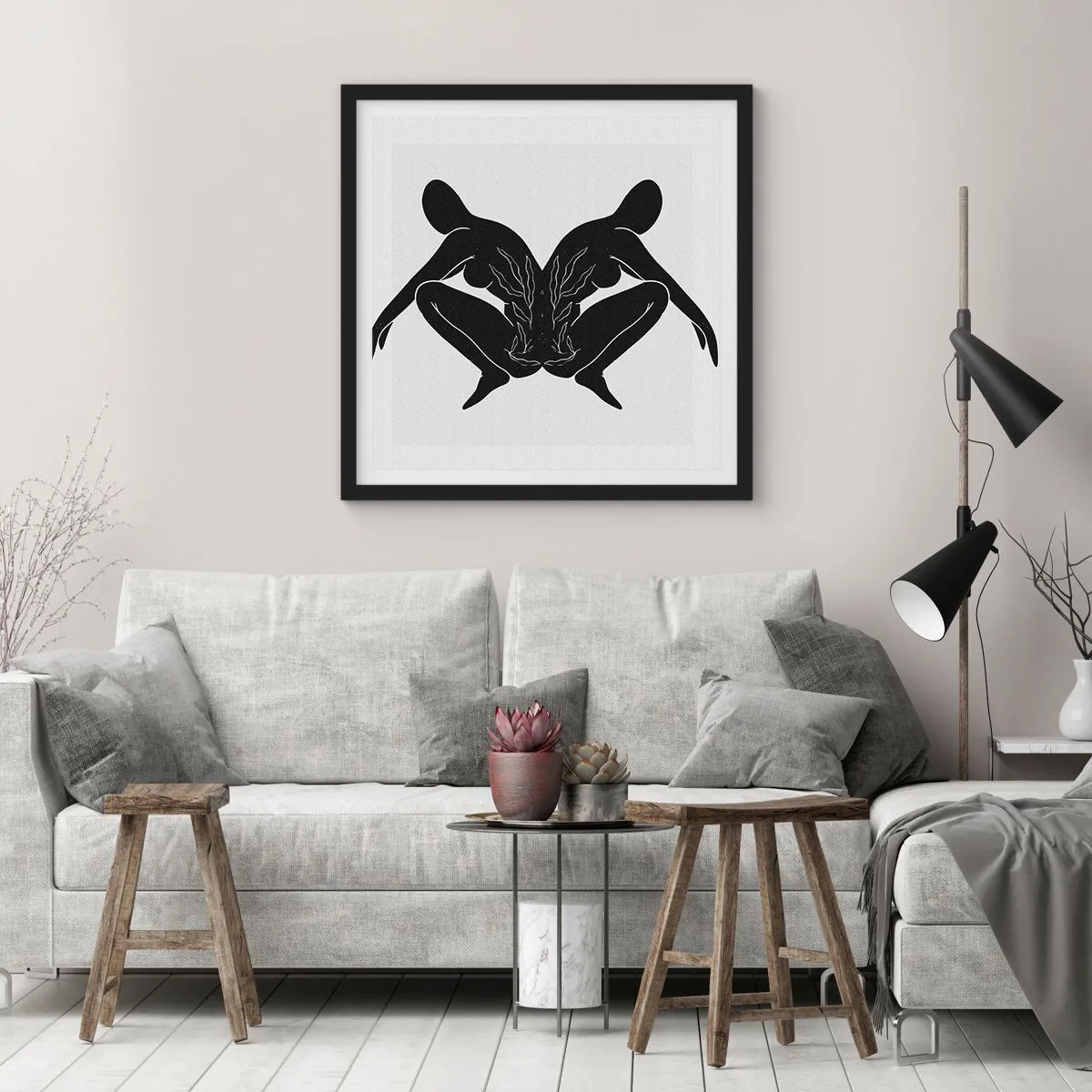 Affisch i svart ram - En delad själ - 50x50 cm