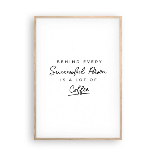 Affisch i ram av ljusek - Framgångens hemlighet - 70x100 cm