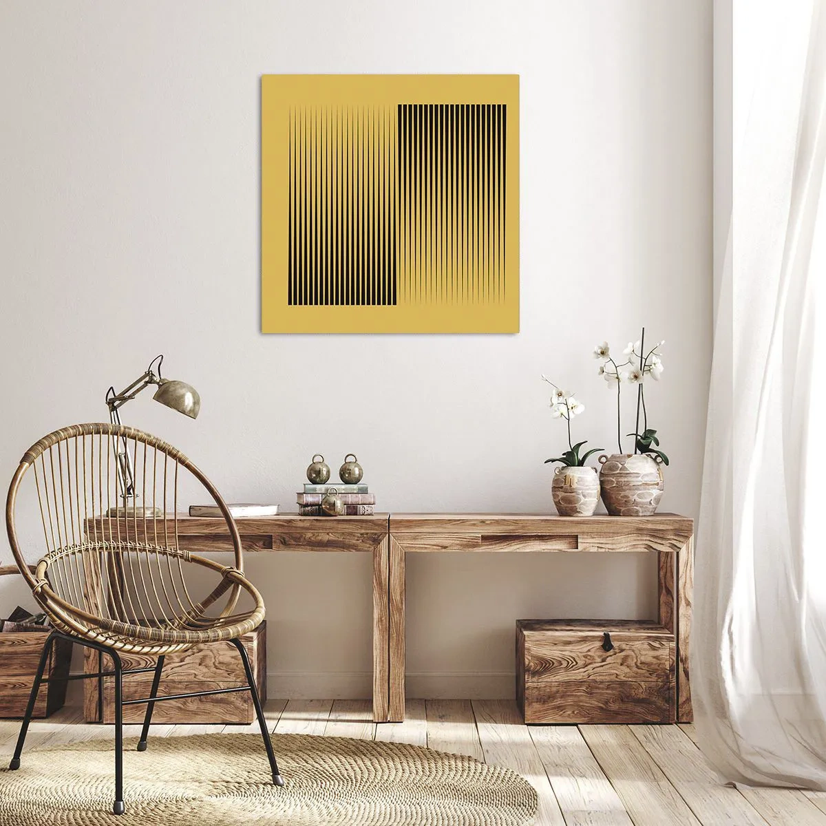 Canvastavla - Bild på duk - Motsatsernas kvadrat - 60x60 cm