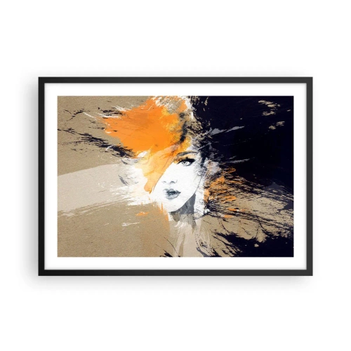 Affisch i svart ram - Och så blir det ljus - 70x50 cm