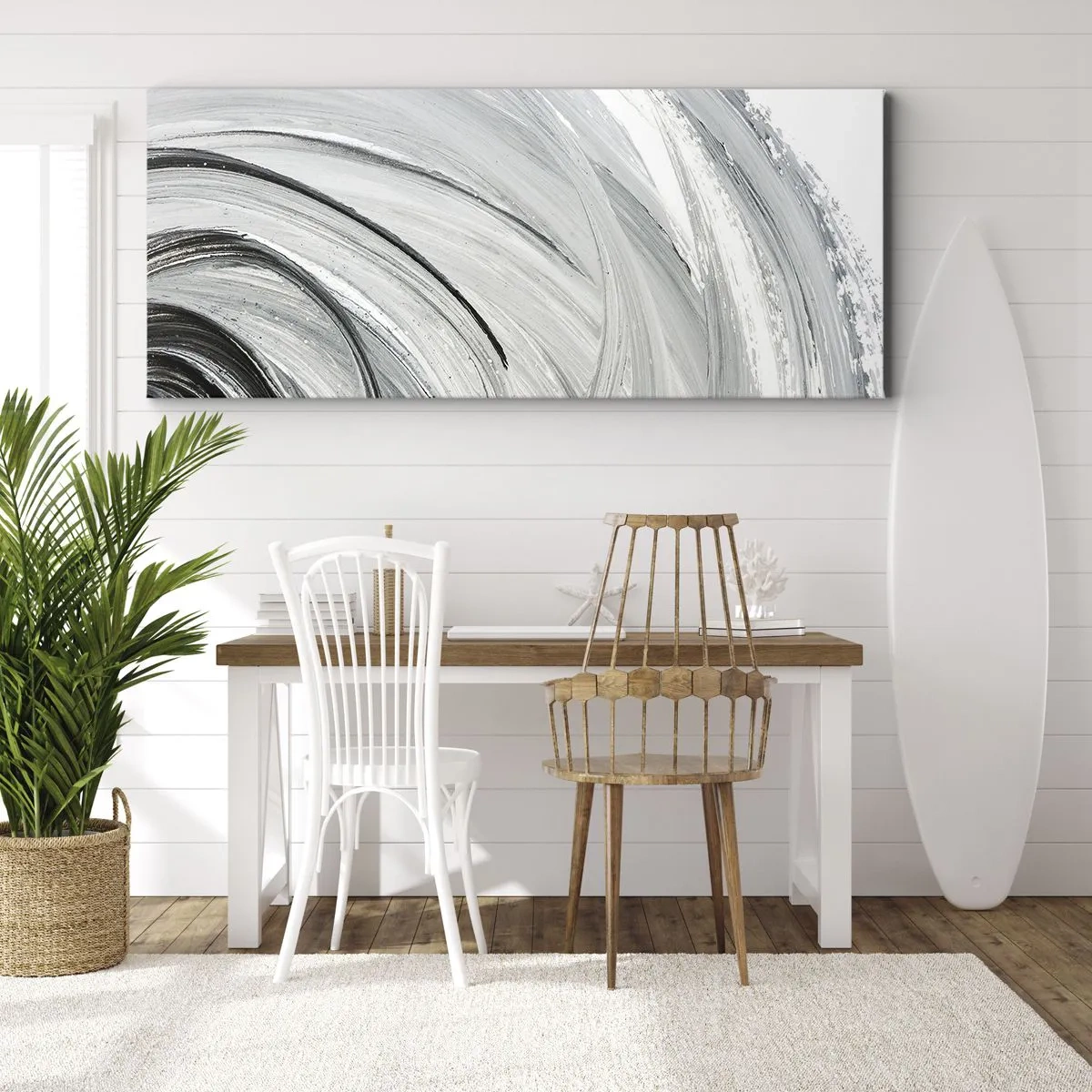 Canvastavla - Bild på duk - Orbital komposition - 100x40 cm