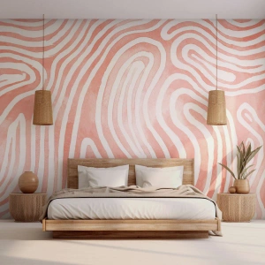 Fototapet Premium Canvas - I en labyrint av koraller - Minimalism, Modern konst, Abstraktion - 400x280 cm