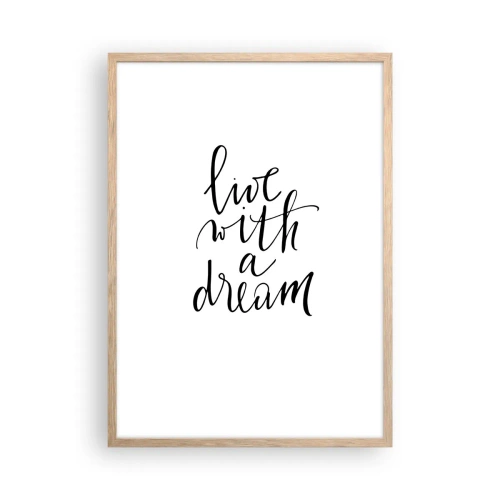 Affisch i ram av ljusek - Of course - 50x70 cm