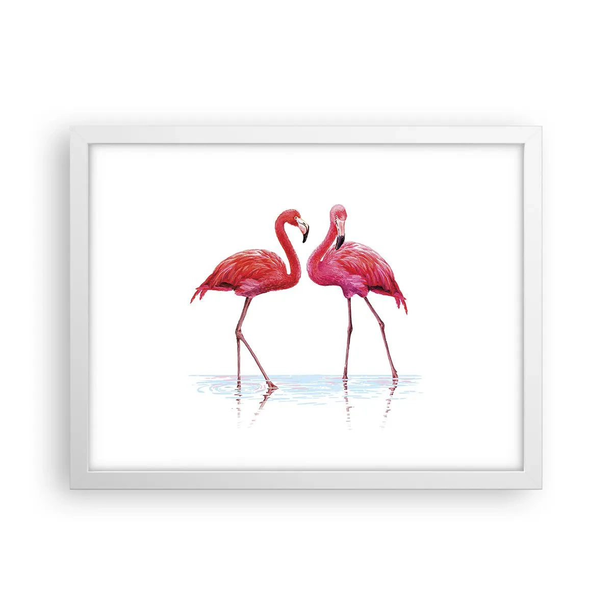 Affisch i vit ram - Rosa rendez-vous - 40x30 cm