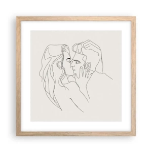 Affisch i ram av ljusek - I kärlekens famn - 40x40 cm