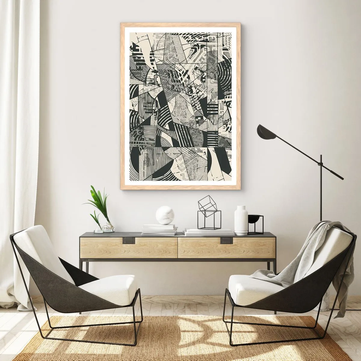 Affisch i ram av ljusek - Nutidens dynamik - 30x40 cm