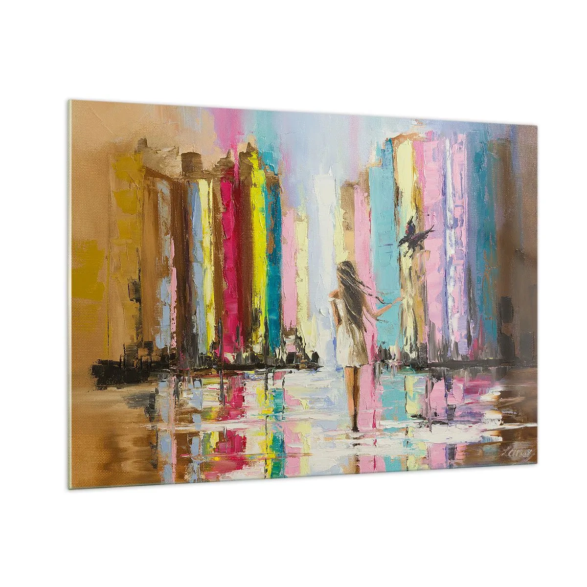 Glastavla - Bild på glas - Kom med mig - 100x70 cm