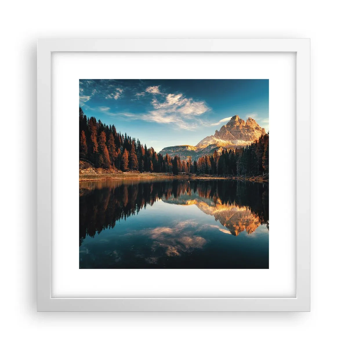 Affisch i vit ram - Dubbelt landskap - 30x30 cm