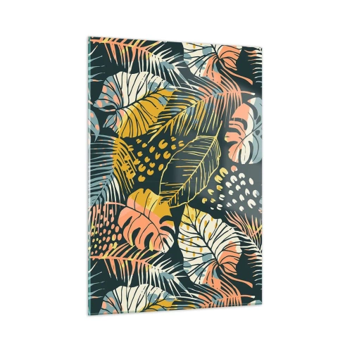 Glastavla - Bild på glas - Lövfantasi - 50x70 cm