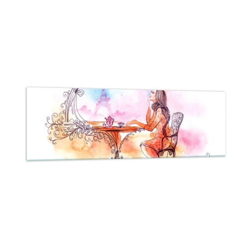Glastavla - Bild på glas - Paris stil - 160x50 cm
