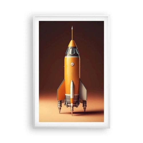 Affisch i vit ram - Det börjar med en dröm - 61x91 cm