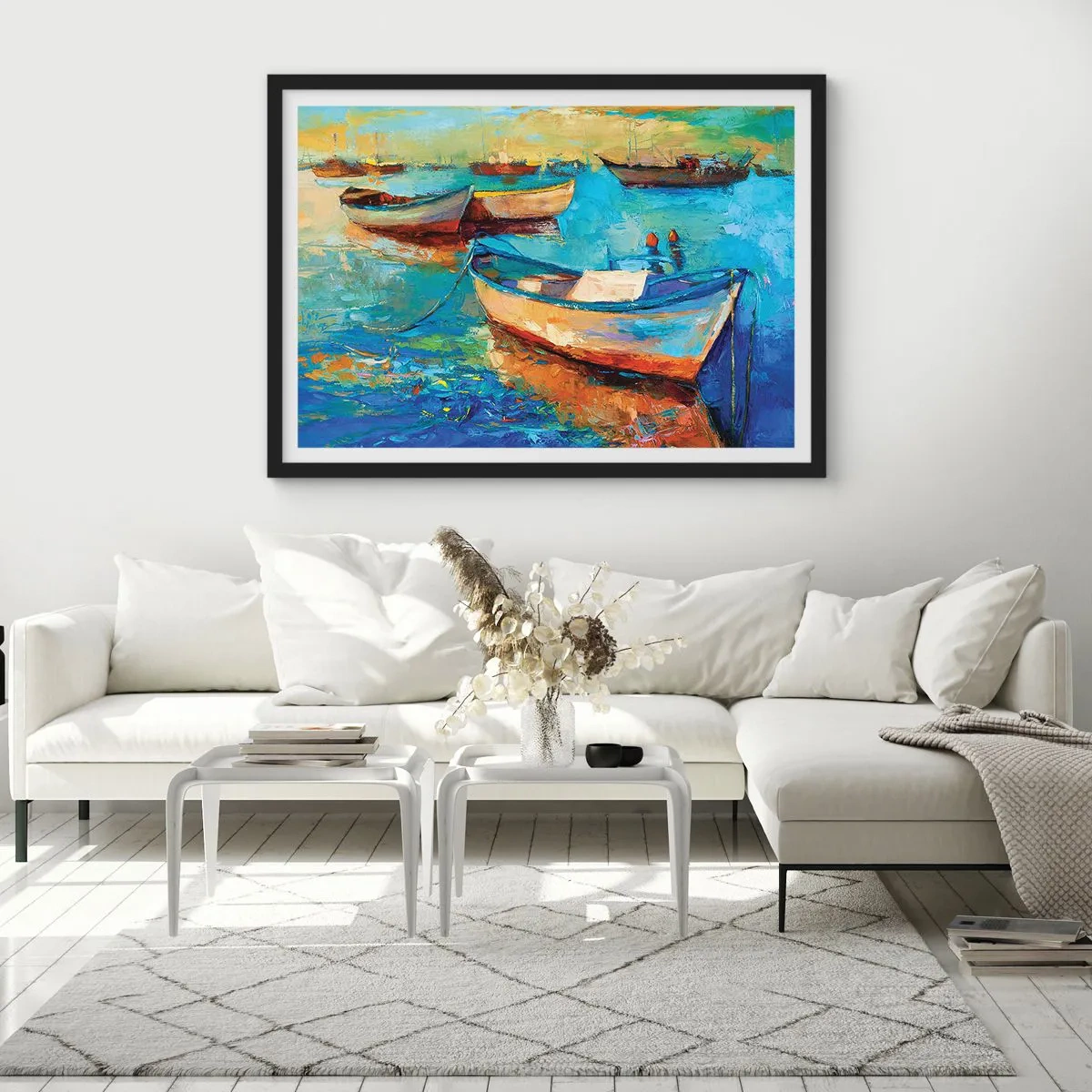 Affisch i svart ram - I en sydlig vik - 40x30 cm