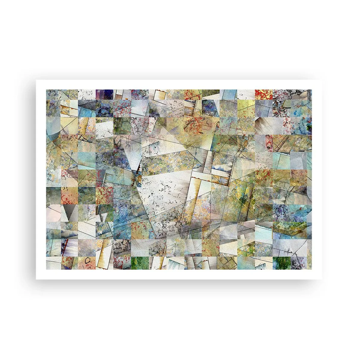 Affisch - Geometrisk omblandning - 100x70 cm