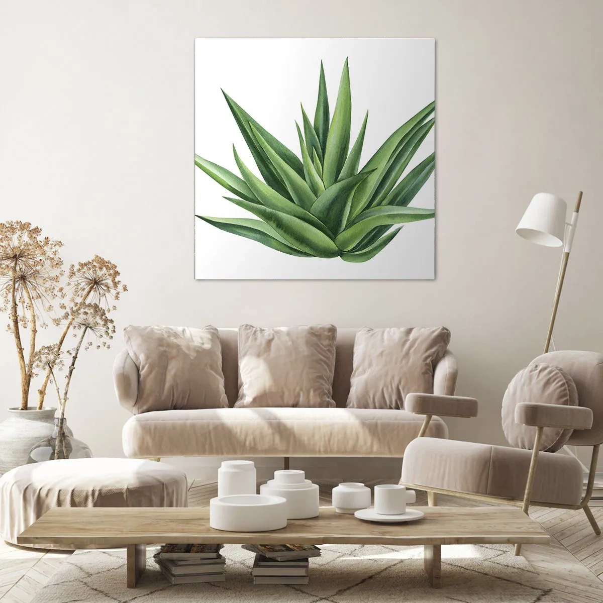 Canvastavla - Bild på duk - Grönt - styrka - liv - 40x40 cm