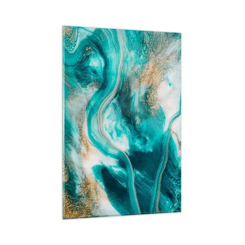 Glastavla - Bild på glas - Guldflod - 80x120 cm