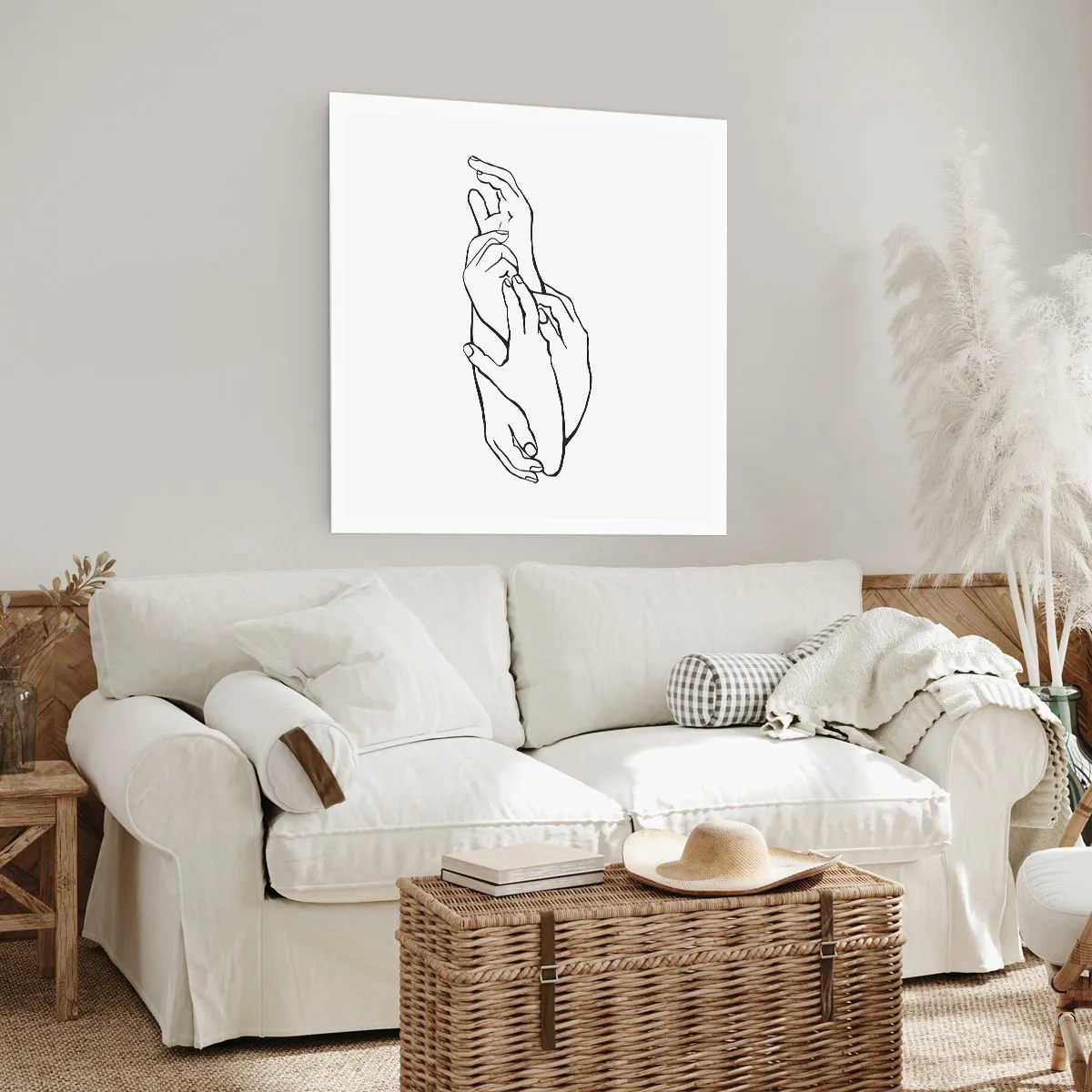 Affisch - Hand i hand - 40x40 cm