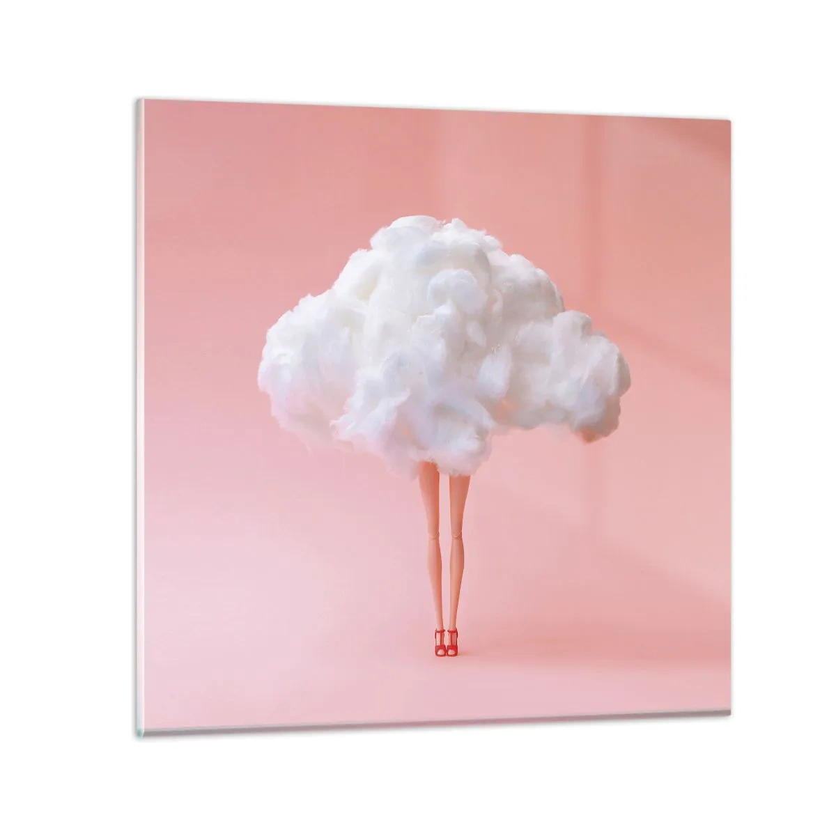 Glastavla - Bild på glas - Söt utfästelse - 70x70 cm