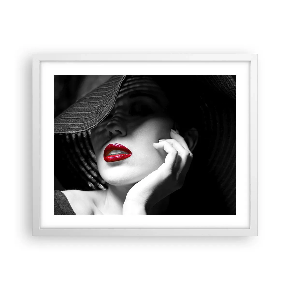 Affisch i vit ram - En studie i scharlakansröd - 50x40 cm