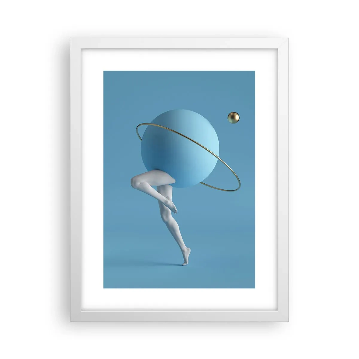 Affisch i vit ram - Och planeterna blir galna - 30x40 cm