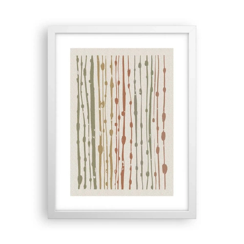 Affisch i vit ram - Musikalisk färgnotation - 30x40 cm