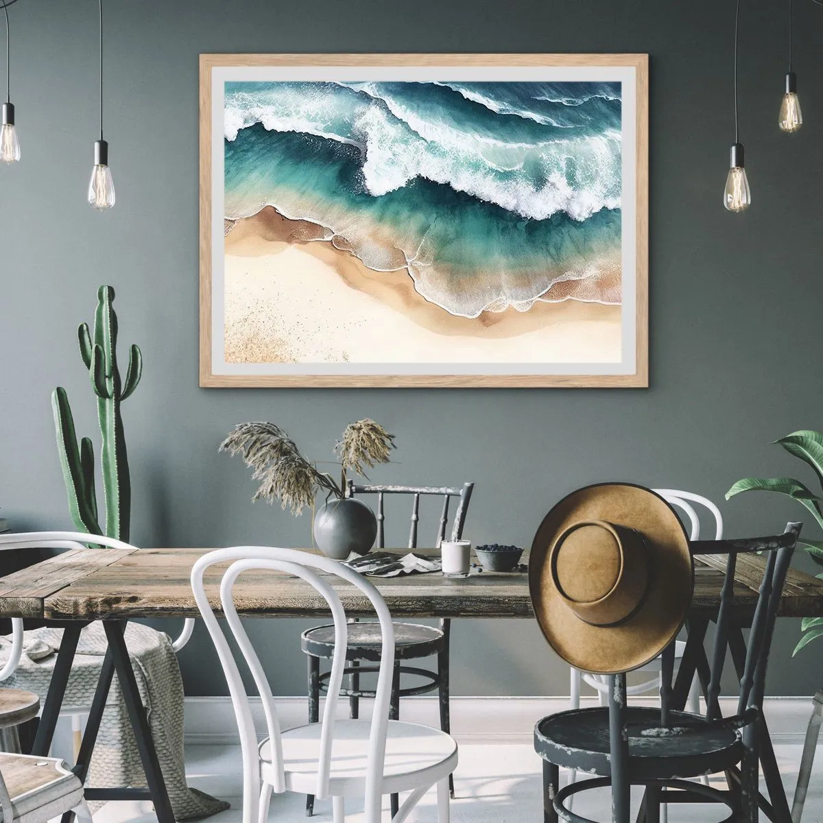 Affisch i ram av ljusek - Ett evigt möte - 100x70 cm