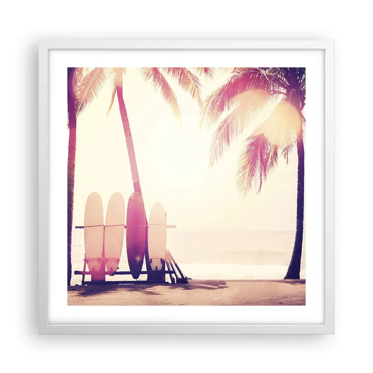 Affisch i vit ram - Det blir en underbar dag - 50x50 cm